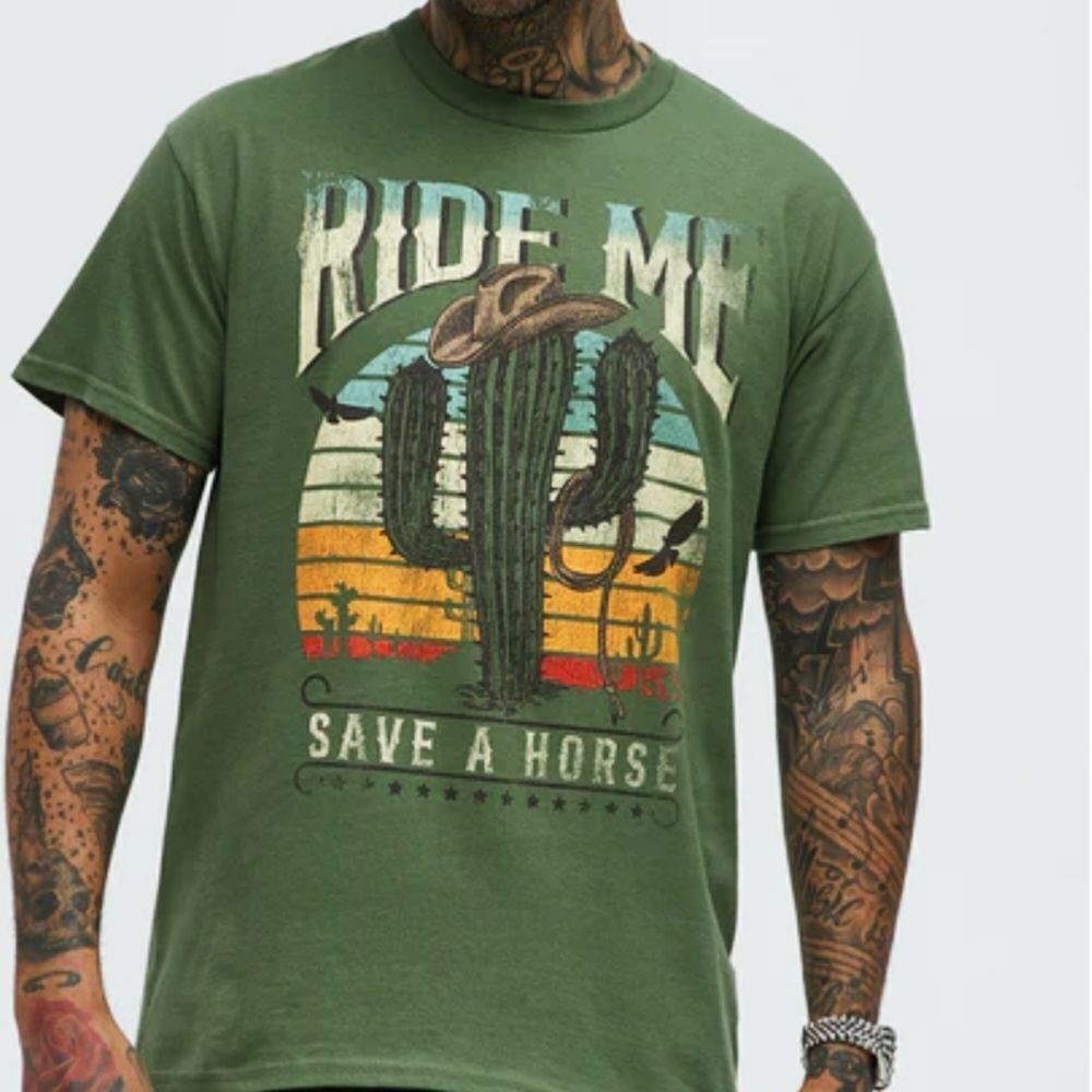 Ride Me Western Short Sleeve T-Shirt Mens #8